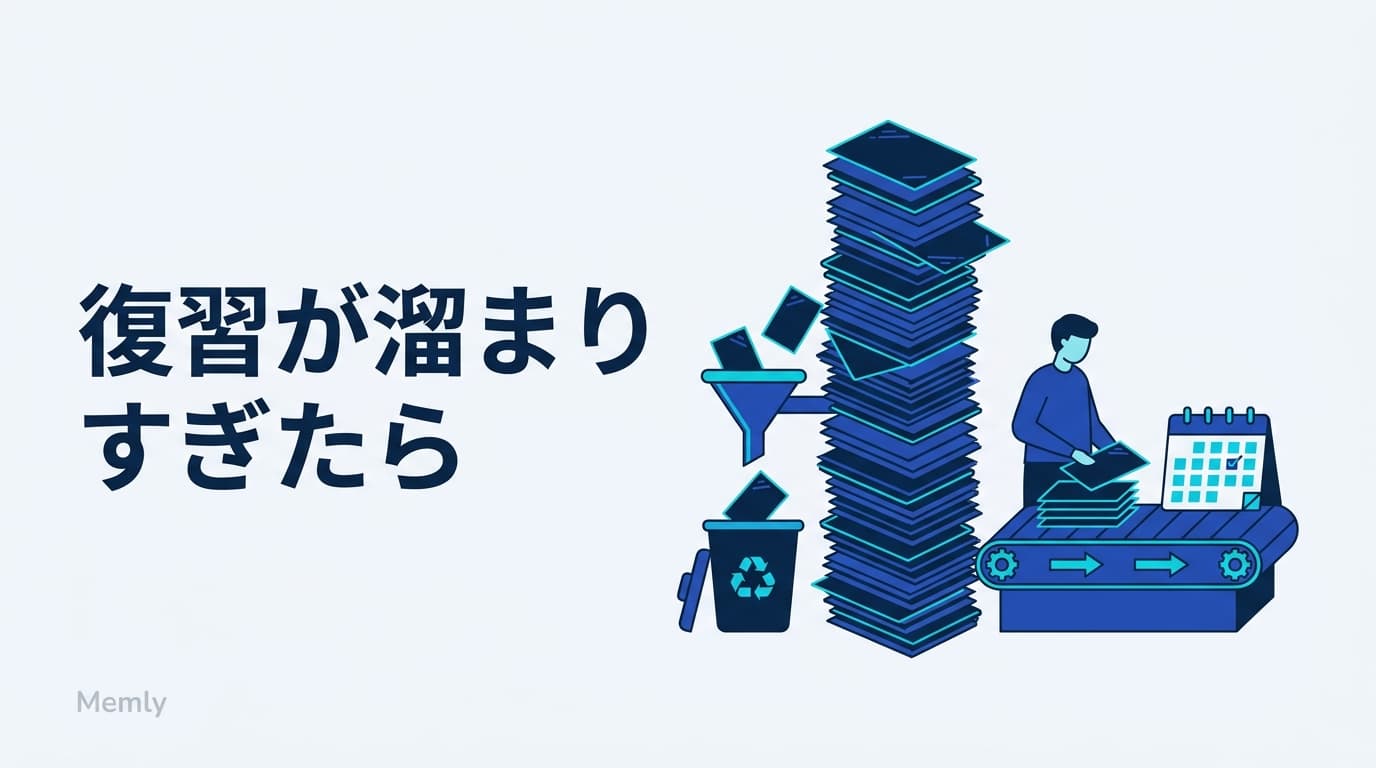 復習が溜まりすぎたら：無理なく再開する4つの手順