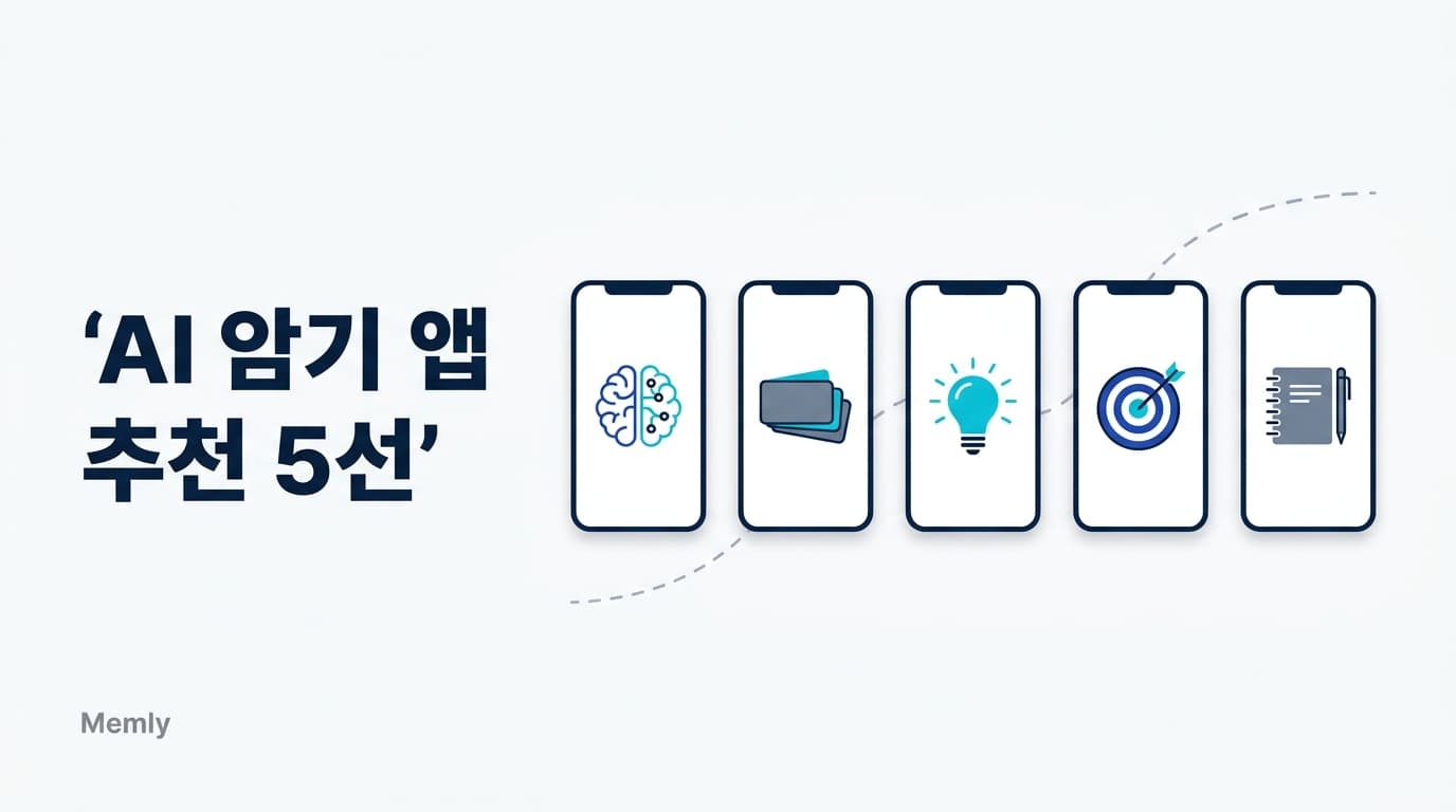 AI 암기 앱 추천 5선 [2026] - 기능·요금 한눈에 비교