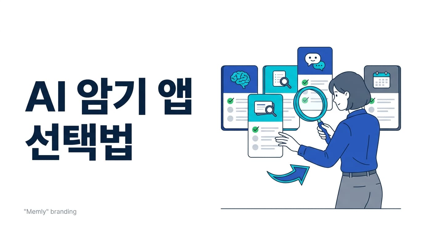 AI 암기 앱 선택법 - 실패하지 않는 5가지 비교 포인트 [2026]