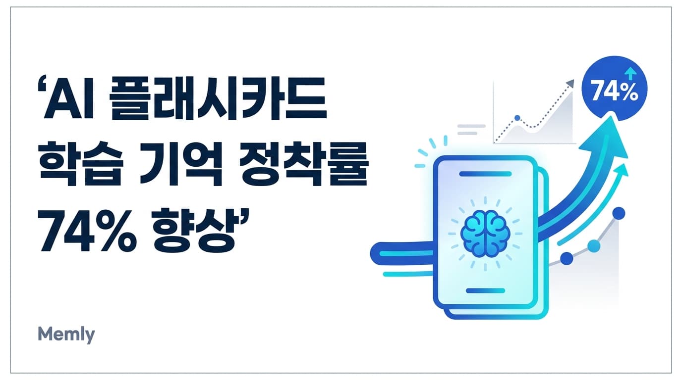 AI 플래시카드 학습으로 기억 정착률 74% 향상하는 법