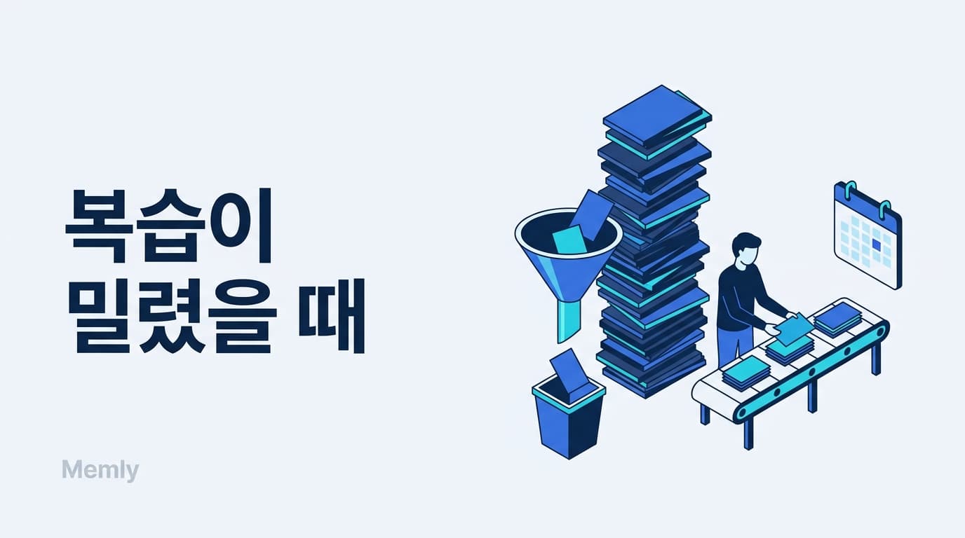 복습이 밀렸을 때 부담 없이 다시 시작하는 4단계