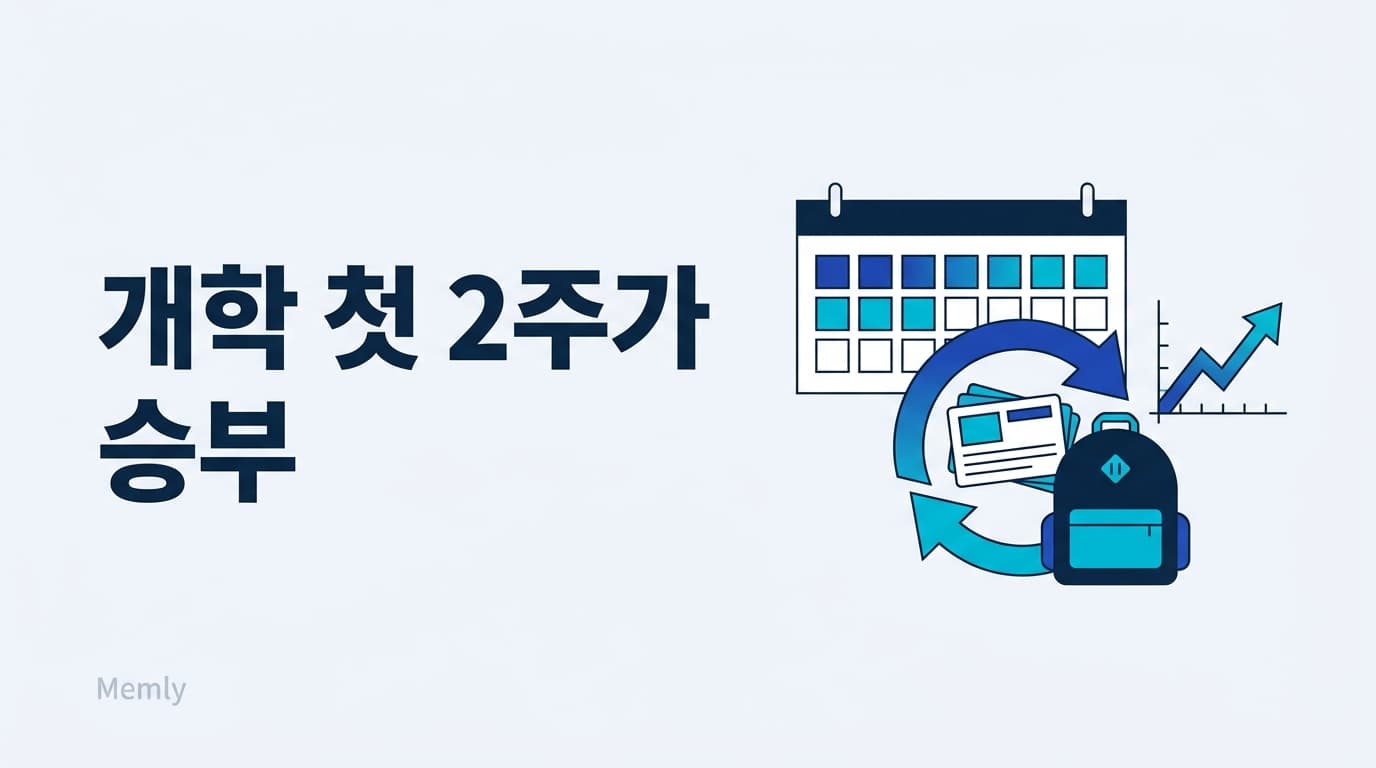 개학 공부 계획: 첫 2주가 2학기 성적을 결정한다 [2026]