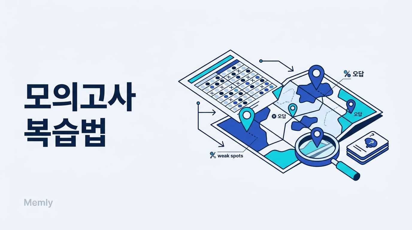 모의고사 복습법: 점수 말고 '약점 지도'를 가져오는 순서 [2026]