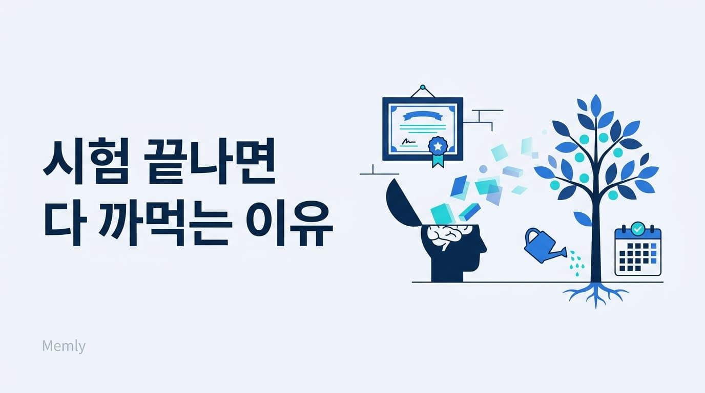 시험 후에 배운 내용을 잊는 이유와 오래 기억하는 복습법