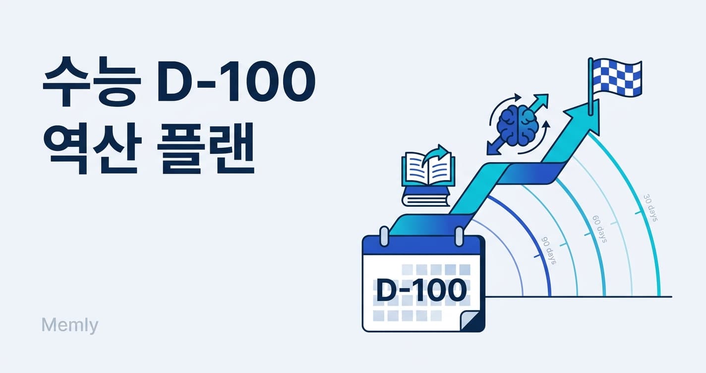수능 D-100 공부법: 남은 100일을 점수로 바꾸는 역산 플랜 [2026]