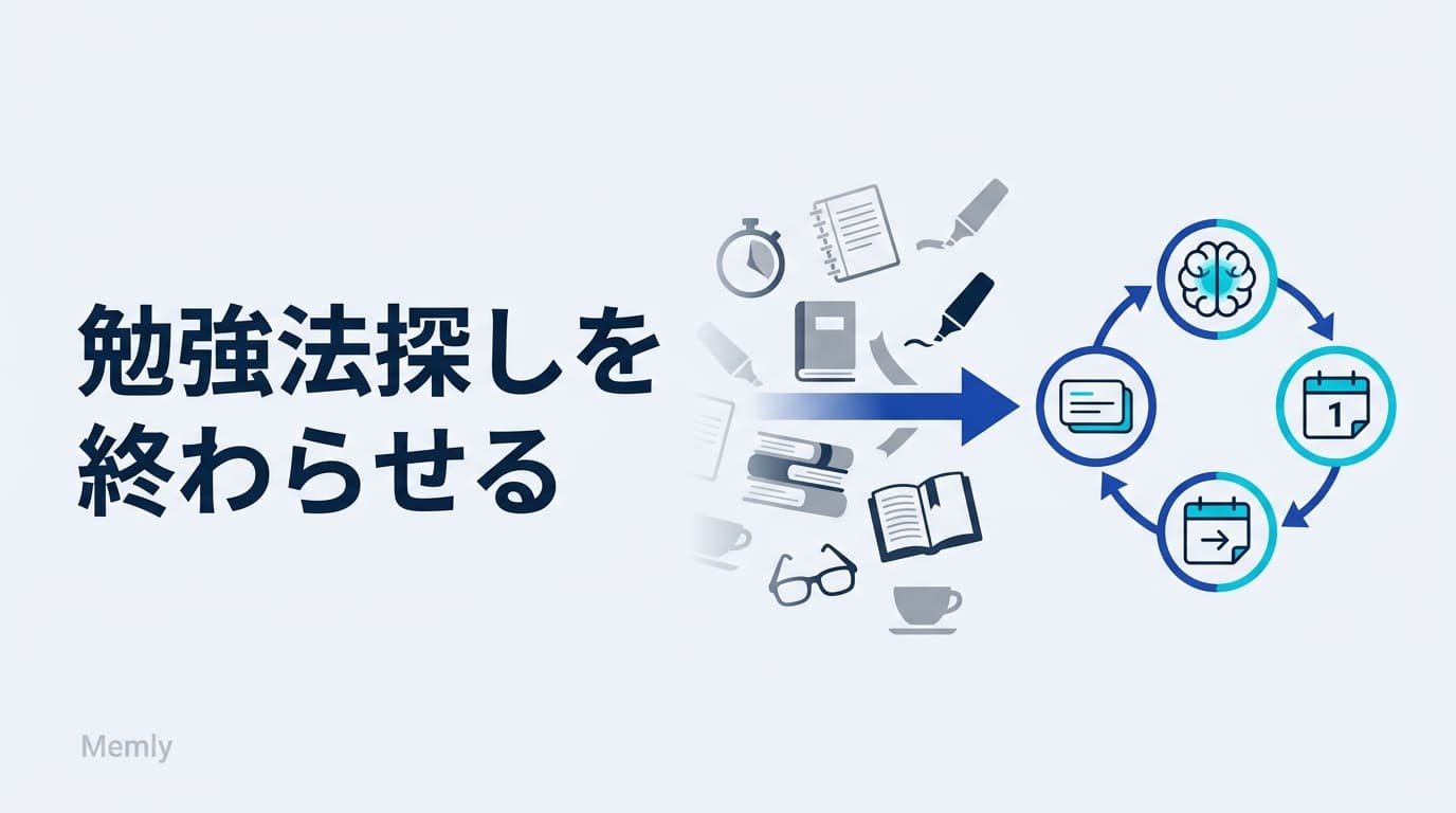 勉強法を探し続けて始まらないあなたへ:方法選びを今日で終わらせる