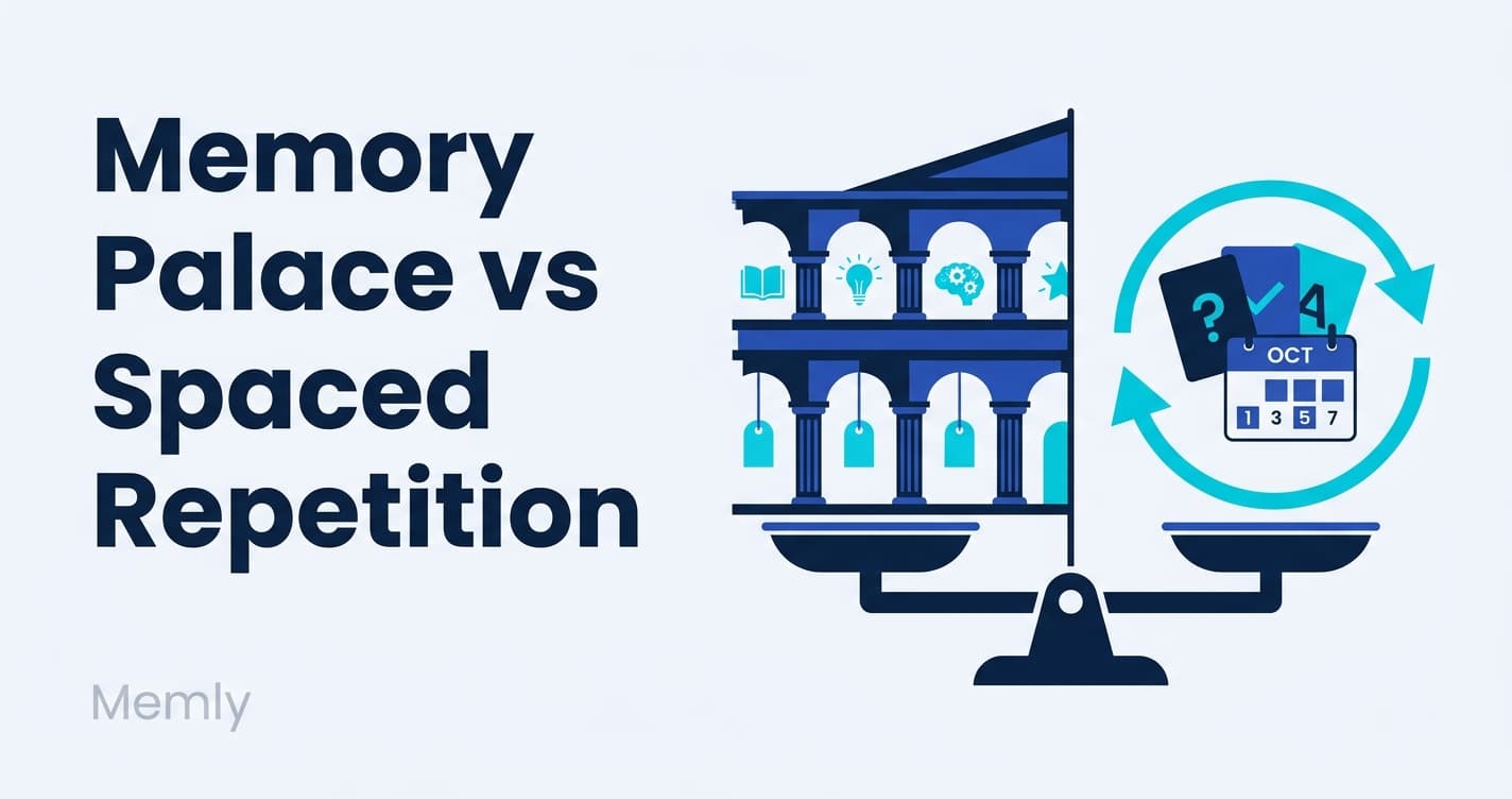 Memory Palace vs Spaced Repetition: Which Should You Use? (2026)