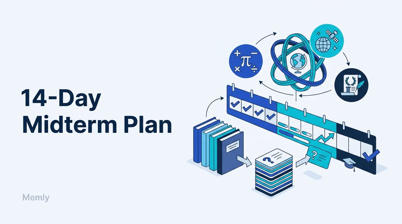 Midterm Study Plan: A Flexible 14-Day Schedule