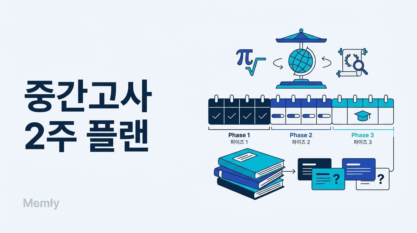 중간고사 공부법: 2주 계획과 과목별 시간 배분