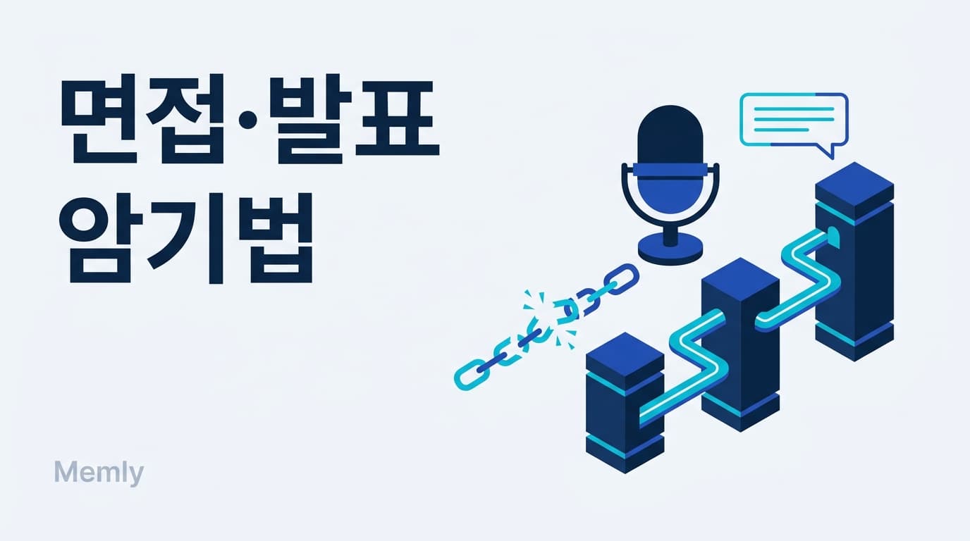 면접 답변·발표 대본 외우는 법: 한 글자씩 외우니까 실전에서 날아간다