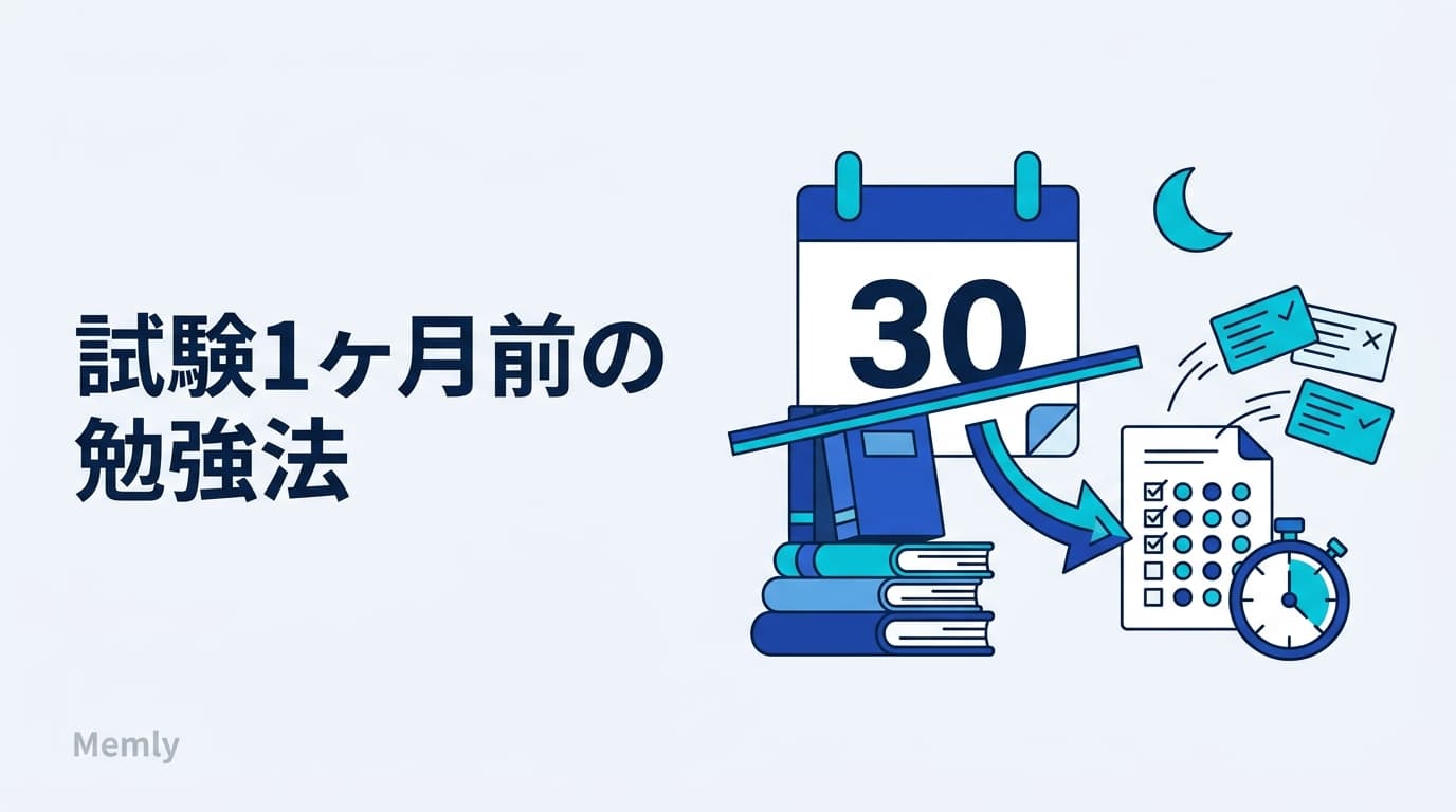 試験1ヶ月前の勉強法:新規を凍結して「出す」に切り替える30日プラン